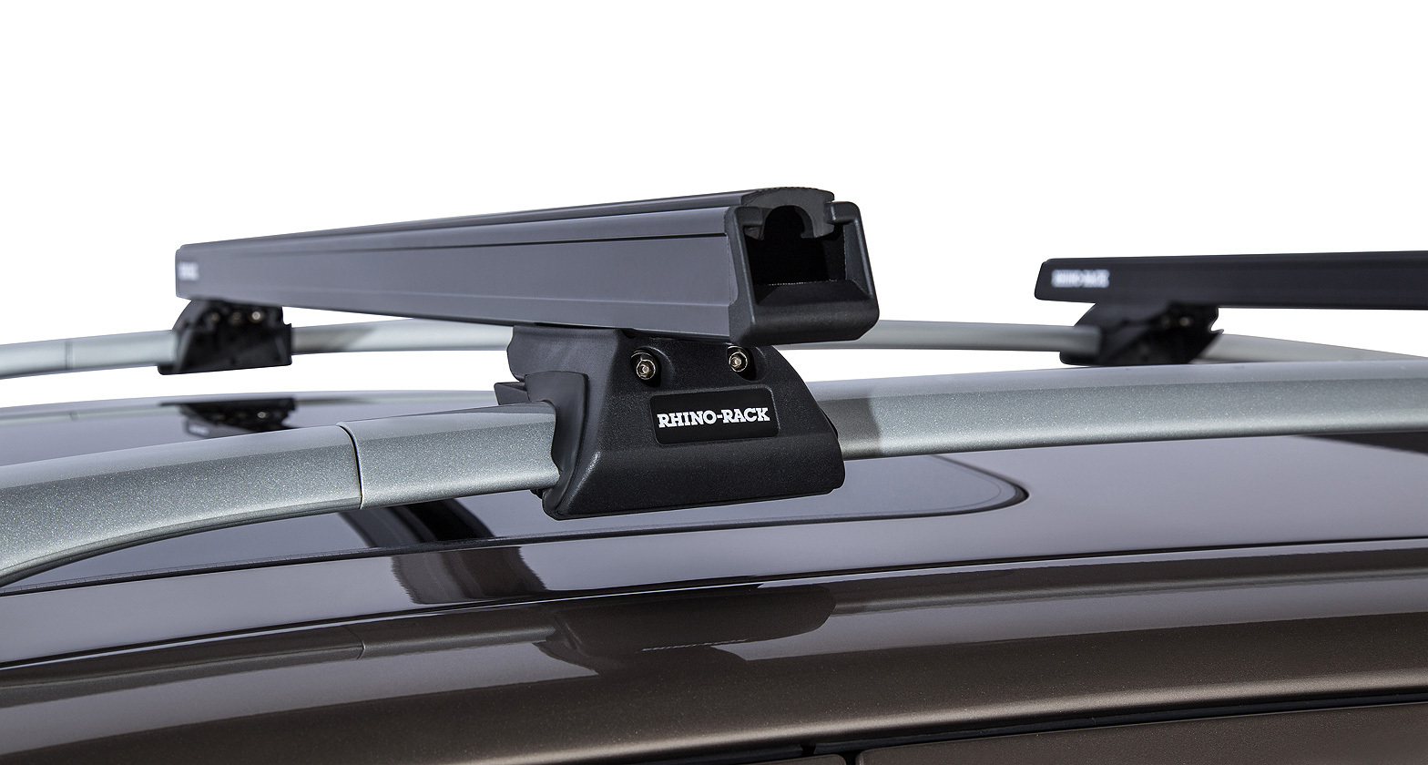 Rhino-Rack Heavy Duty CXB Black 2 Bar Roof Rack for Ssangyong Rexton ...