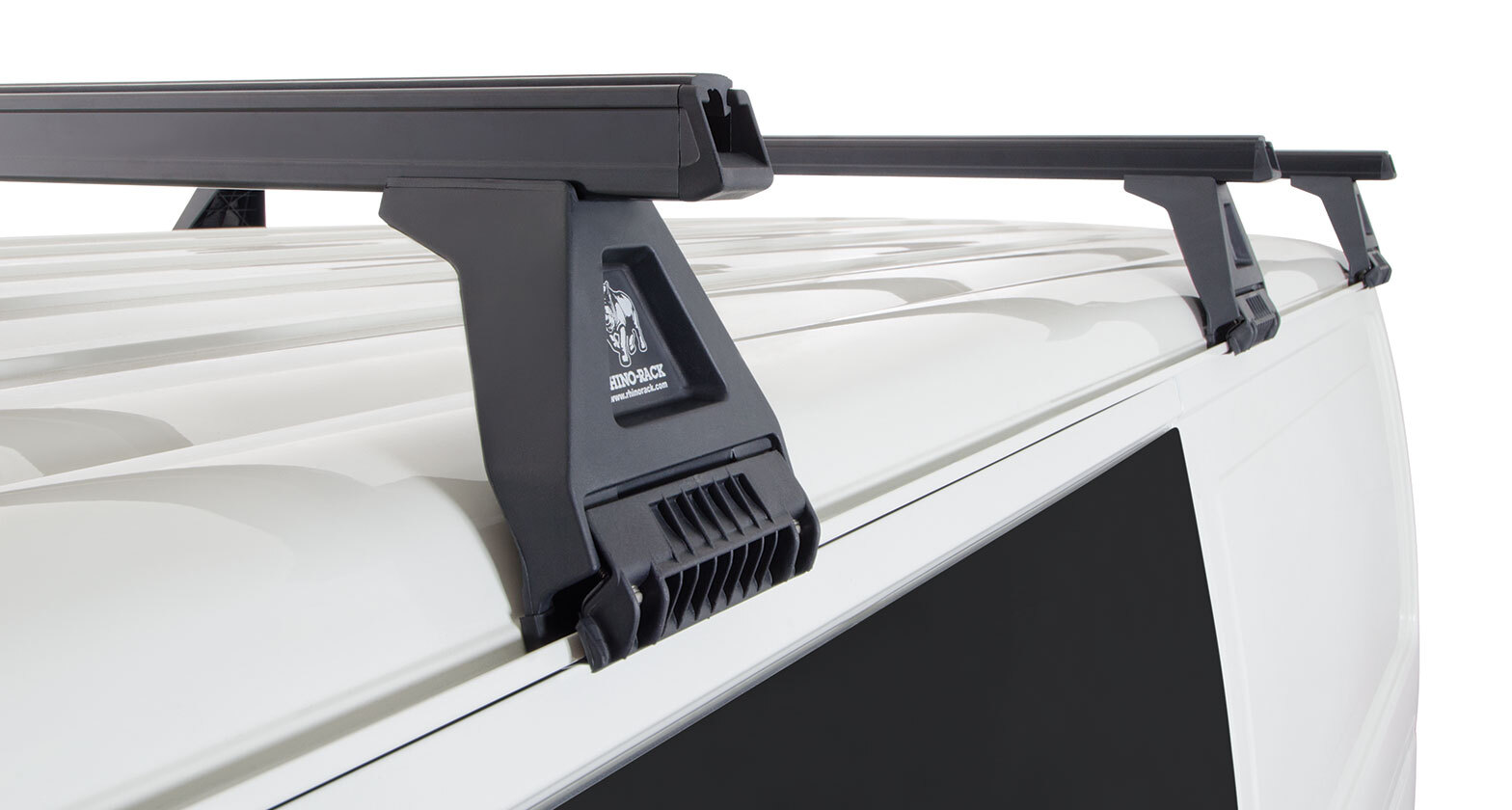 Rhino-Rack Heavy Duty RL150 Black 3 Bar Roof Rack for Toyota Hiace Gen ...