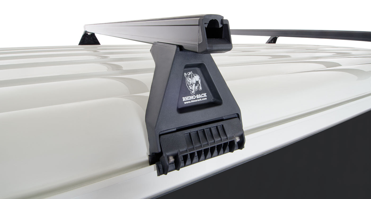 Rhino-Rack Heavy Duty RL150 Black 3 Bar Roof Rack for Toyota Hiace Gen ...