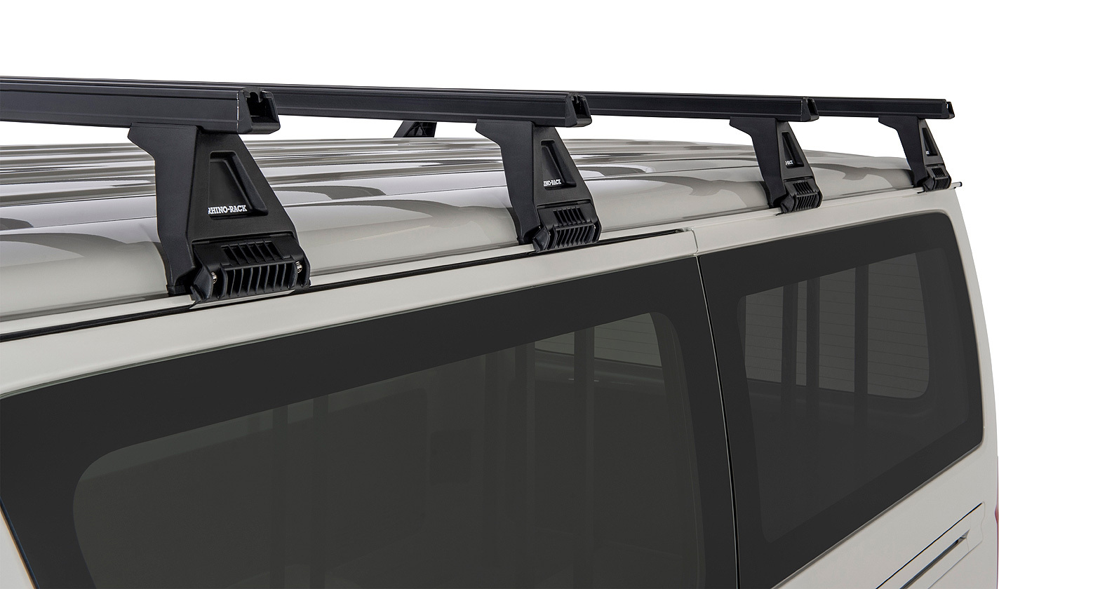 Rhino-Rack Heavy Duty RL150 Black 4 Bar Roof Rack for Toyota Hiace Gen ...