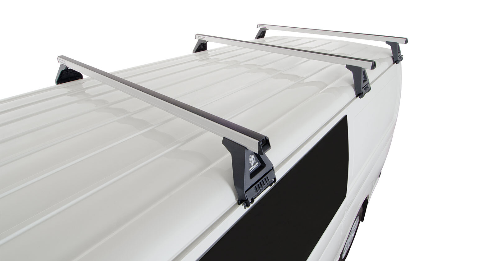 Rhino-Rack Heavy Duty RL150 Silver 3 Bar Roof Rack for Toyota Hiace Gen 4