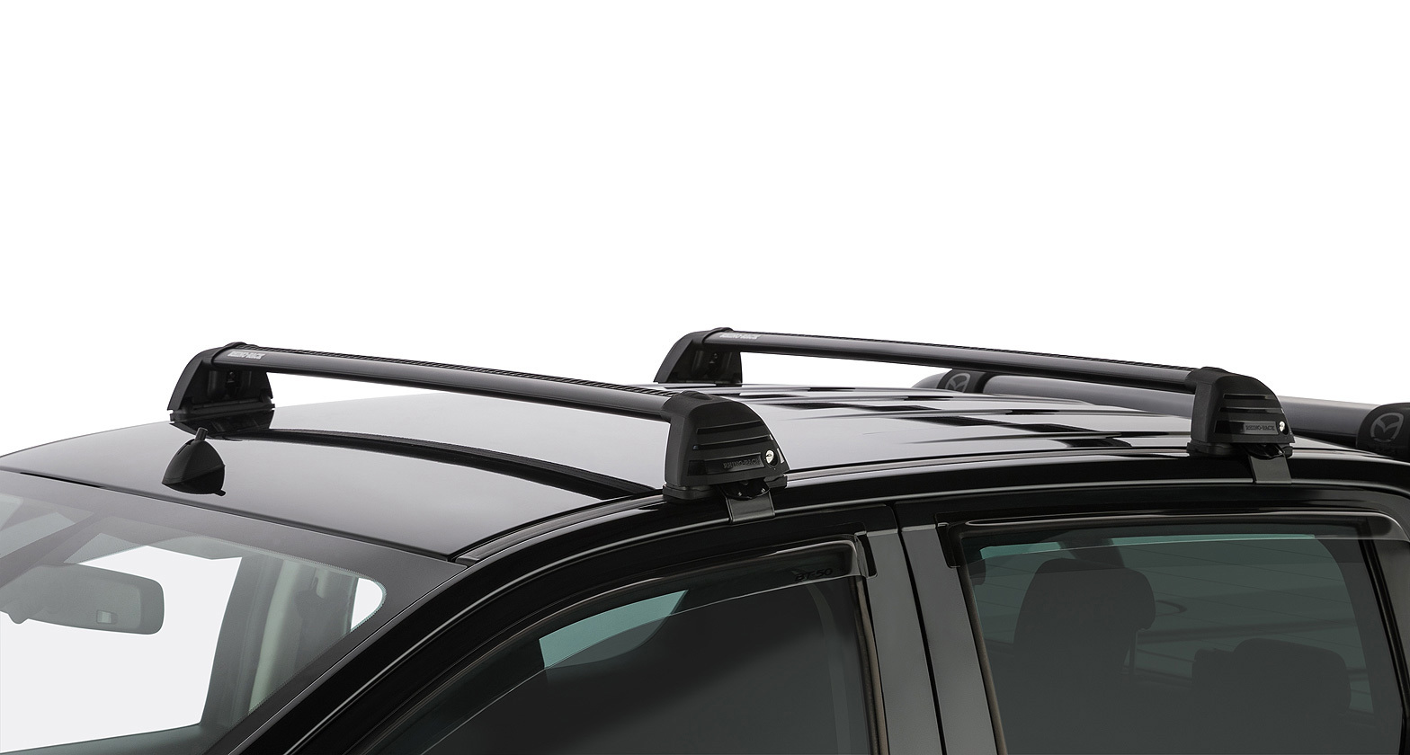 Rhino Racks Roc25 Rhino-Rack Vortex ROC25 Flush Black 2 Bar Roof Rack for Ford Ranger PX ...