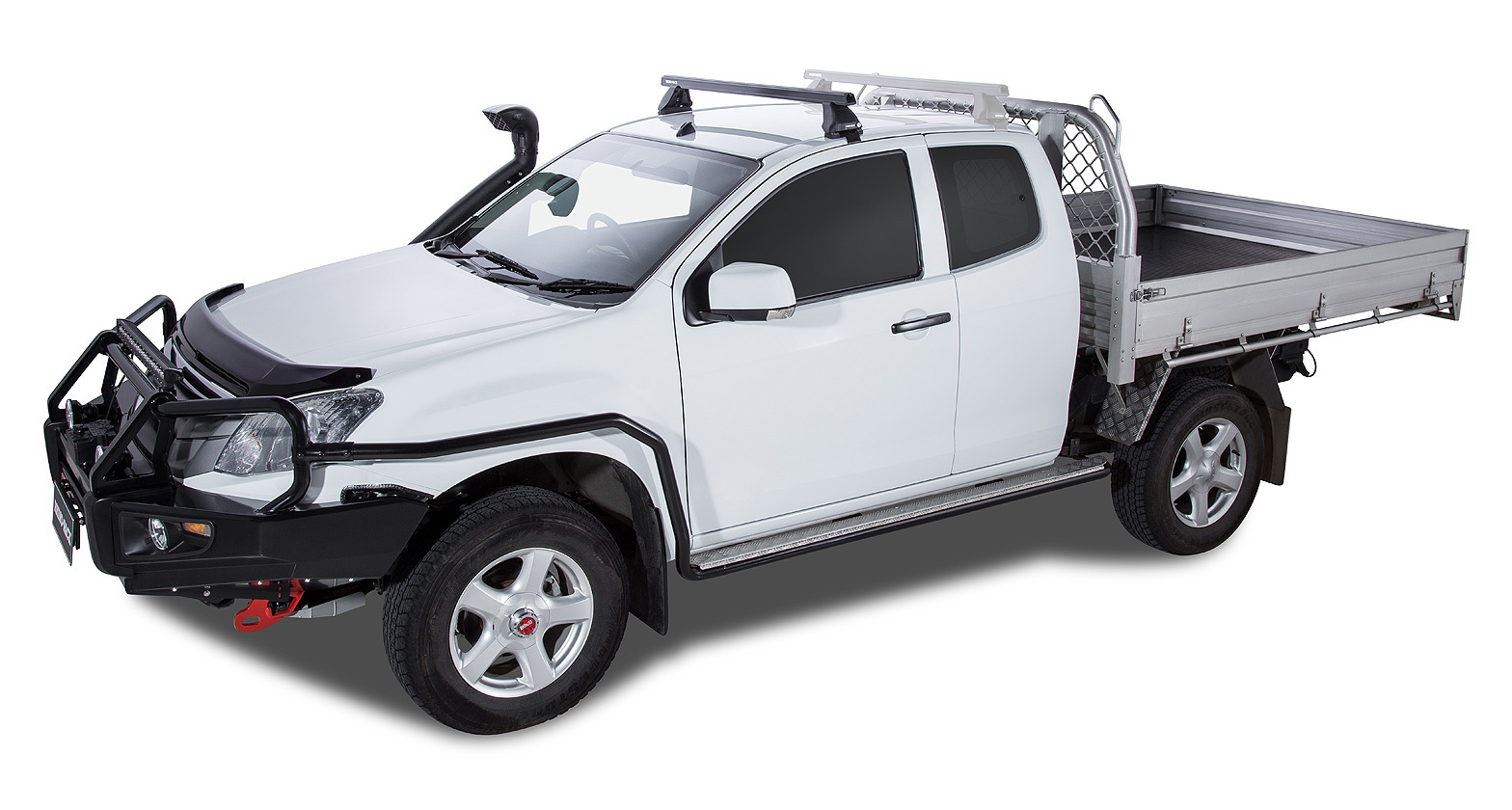 Rhino-Rack Heavy Duty 2500 1 Bar Roof Rack Front for Isuzu D-Max Gen2 Black
