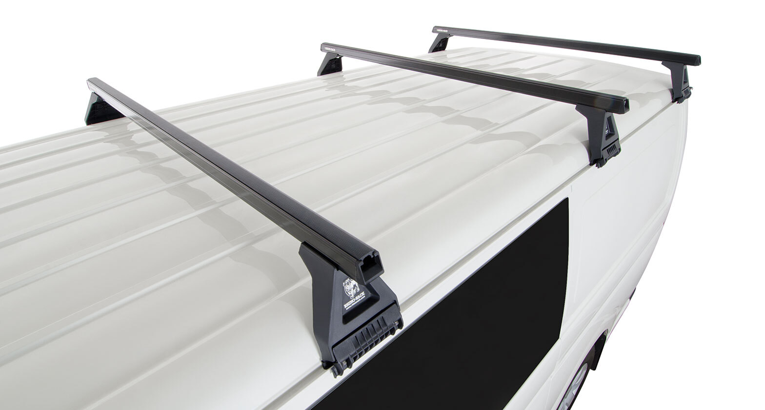 Rhino-Rack Heavy Duty RL150 Black 3 Bar Roof Rack for Toyota Hiace Gen ...