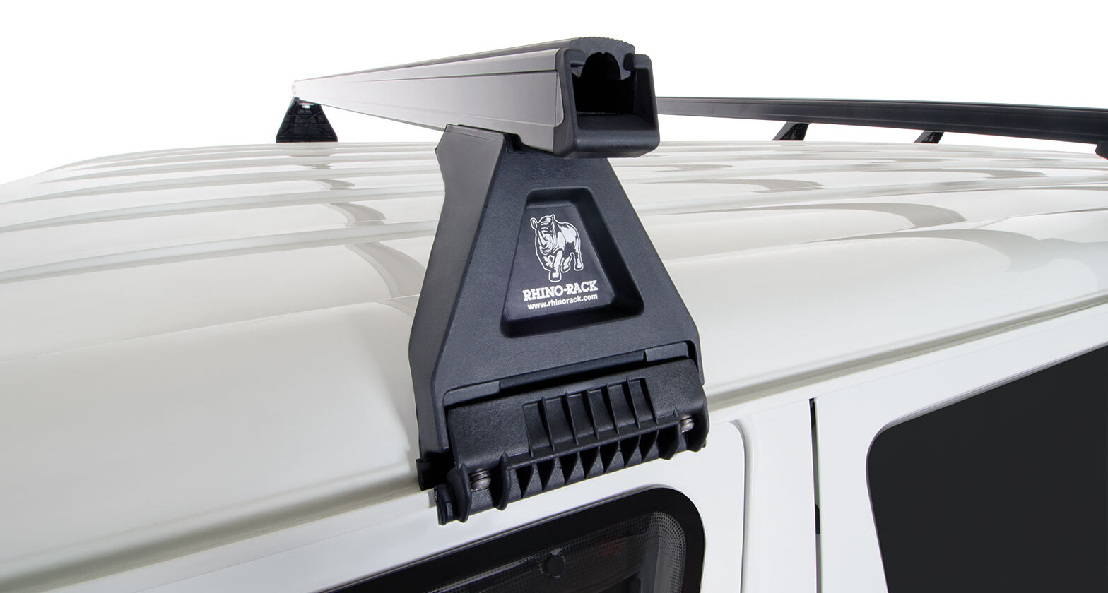 Rhino-Rack Heavy Duty RL150 Black 4 Bar Roof Rack for Toyota Hiace Gen ...