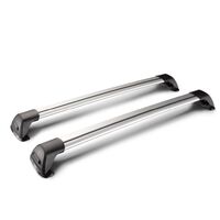 Yakima FlushBar Roof Rack incl SKS System Lock S4Y Silver 90cm Pair