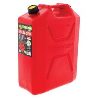 Hulk 4x4 Fast Flow Plastic Fuel Can Unleaded Storage Container Red 20L