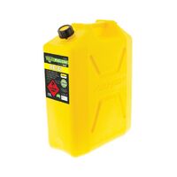 Hulk 4x4 Fast Flow Plastic Jerry Can Diesel Storage Container Yellow 20L