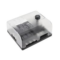 Hulk 4x4 6 Way Weatherproof Blade Fuse Distribution Box with Protective Cover
