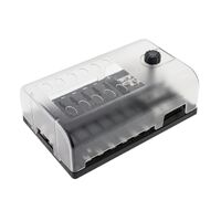 Hulk 4x4 12 Way Weatherproof Blade Fuse Distribution Box with Protective Cover