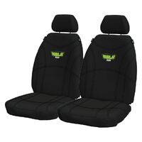 Hulk 4x4 Universal Neoprene Front Seat Cover Black Pack of 2 HU6296