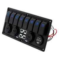 Hulk 4x4 8-Way Switch Panel with 50A Plugs ACC Power Socket & USB HU7070B