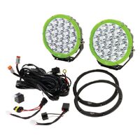 Hulk 4x4 Round Led Driving Light incl Wiring Harness 7" Pair HU9633K