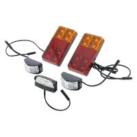 Hulk 4x4 Led Trailer Lamp Kit 12V with 7-Pin Trailer Plug & 8m Lead Plug & Play