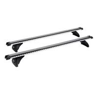 Prorack Heavy Duty Bar with Protective Rubber Strip Silver 120 cm Pair