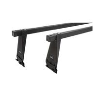 Prorack Classic Trade Bar Easy to Install Black 160cm Pair + 28cm Legs